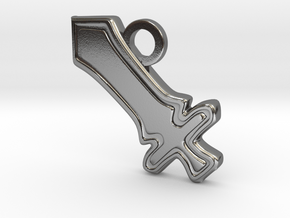 DPS Role Charm in Polished Silver