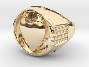 deep in the heart extrude ring in 14k Gold Plated Brass: 8 / 56.75