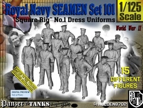 1/125 Royal Navy Seamen Set 101 in Tan Fine Detail Plastic