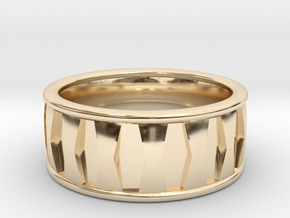Hex Inset Ring in 14K Yellow Gold: 6 / 51.5