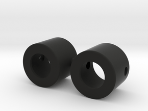 Bearing caps for 12mm tube in Black Natural Versatile Plastic