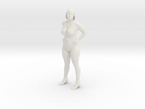 Sexy Girl Standing in White Natural Versatile Plastic: 1:87 - HO