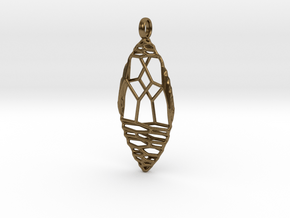 Oval Pendant 2B in Natural Bronze