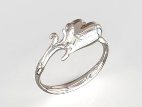 Love Ring in Rhodium Plated Brass