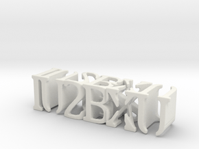 3dWordFlip: IU2BXU/IU2BXU in White Natural Versatile Plastic