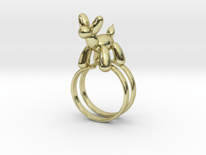 BALOON DOG RING in 18k Gold Plated Brass: 7.25 / 54.625