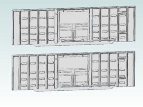 Great Northern boxcar sides waffle 4200 series in Tan Fine Detail Plastic