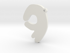 OK Hand Emoji Keychain in White Natural Versatile Plastic