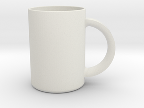 Mug / Cup Keychain in White Natural Versatile Plastic
