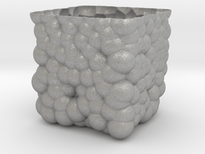 Cubic Bubbly Vase in Aluminum