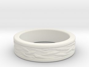 Celtic Knot Mens Ring- Size 10 in White Natural Versatile Plastic