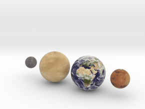 The 4 Rocky Worlds, 1:0.7 billion in Full Color Sandstone
