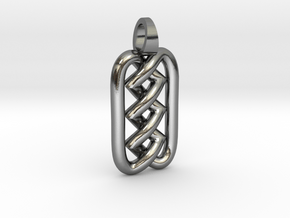 Zigzag knot [pendant] in Polished Silver