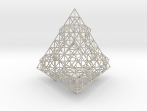 Wire Fractalised Tetrahedron in Natural Sandstone