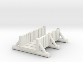 small foot bridge 4cm  planked  in White Natural Versatile Plastic