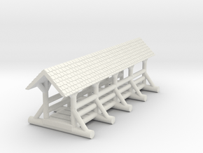 small foot bridge    roof long in White Natural Versatile Plastic