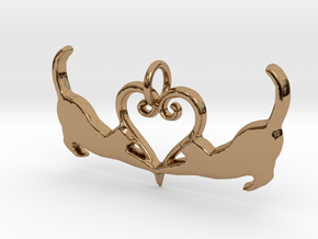 Cats Heart (hanger) in Polished Brass
