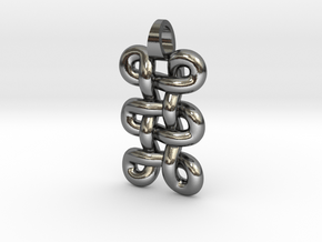tri-knot [pendant] in Polished Silver