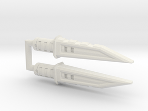 Daggers for PotP Dinobot Slash in White Natural Versatile Plastic