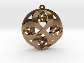 Star of Infinity Pendant 1.6"  in Natural Brass