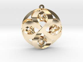 Star of Infinity Pendant 1.6"  in 14k Gold Plated Brass