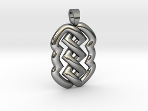 Z knot [pendant] in Polished Silver