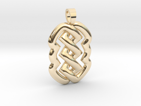 Z knot [pendant] in 14k Gold Plated Brass