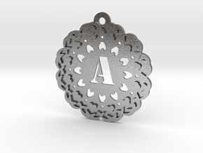 Magic Letter A Pendant in Natural Silver