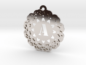 Magic Letter A Pendant in Rhodium Plated Brass