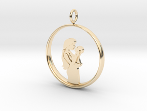 Mother & Infant Pendant -Motherhood Collection in 14K Yellow Gold