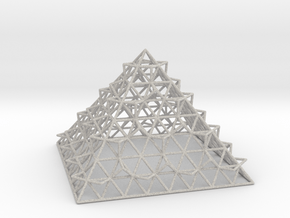 Wire Fractalised Pyramid in Full Color Sandstone