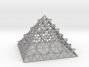 Wire Fractalised Pyramid in Aluminum