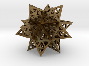 Stellated Triforce Icosahedron 1.6" in Natural Bronze