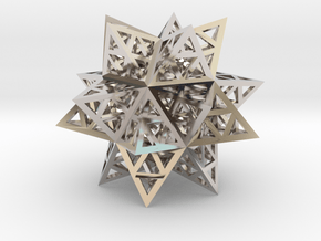 Stellated Triforce Icosahedron 1.6" in Platinum