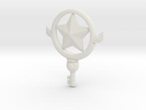 Star Key (clean key version) in White Natural Versatile Plastic
