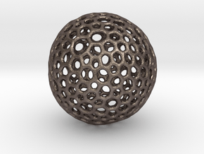 mesh sphere in Polished Bronzed Silver Steel