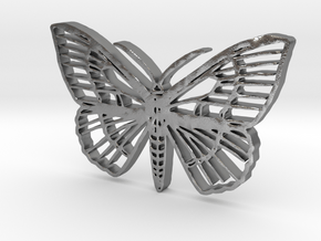 Tropical butterfly in Natural Silver