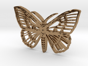 Tropical butterfly in Natural Brass