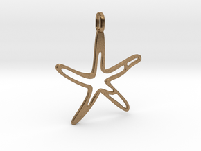 starfish pendant jewerly in Natural Brass