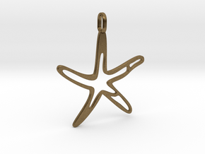 starfish pendant jewerly in Natural Bronze