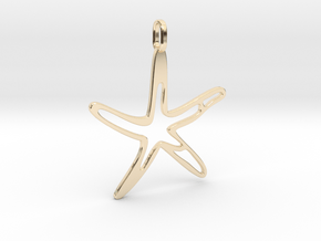 starfish pendant jewerly in 14K Yellow Gold