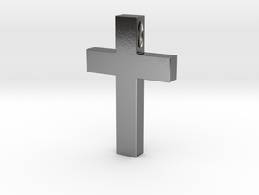 Cross Pendant in Polished Silver