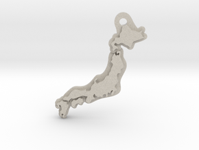 Japan Island Key Chain in Natural Sandstone