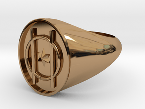 Druid Sigil Ring in Polished Brass