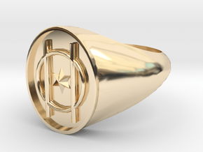 Druid Sigil Ring in 14k Gold Plated Brass