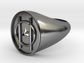 Druid Sigil Ring in Polished Silver