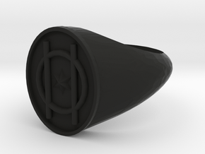 Druid Sigil Ring in Black Natural Versatile Plastic