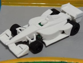 HO 2018 Indy Car in White Processed Versatile Plastic