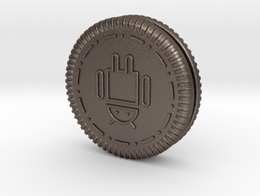 Android Oreo Cookie in Polished Bronzed Silver Steel