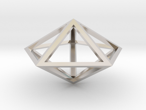 Pentagonal Bipyramid 1" in Platinum